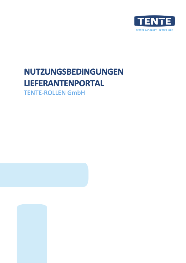 Terms of use supplier portal 
