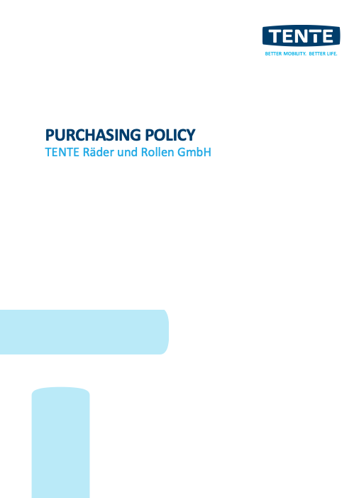 Purchasing policy TENTE Räder und Rollen GmbH